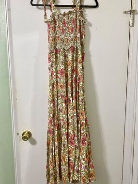 Anthropologie Floral Maxi Summer/Fall Dress XS